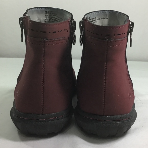 JBU by Jambu Memory Foam Juno Burgundy Booties - Picture 7 of 9
